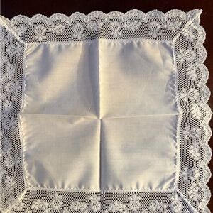 Classic White Lace-Edged Handkerchief
